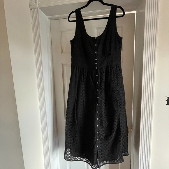 J.Crew Tall Button-Front Eyelet Dress